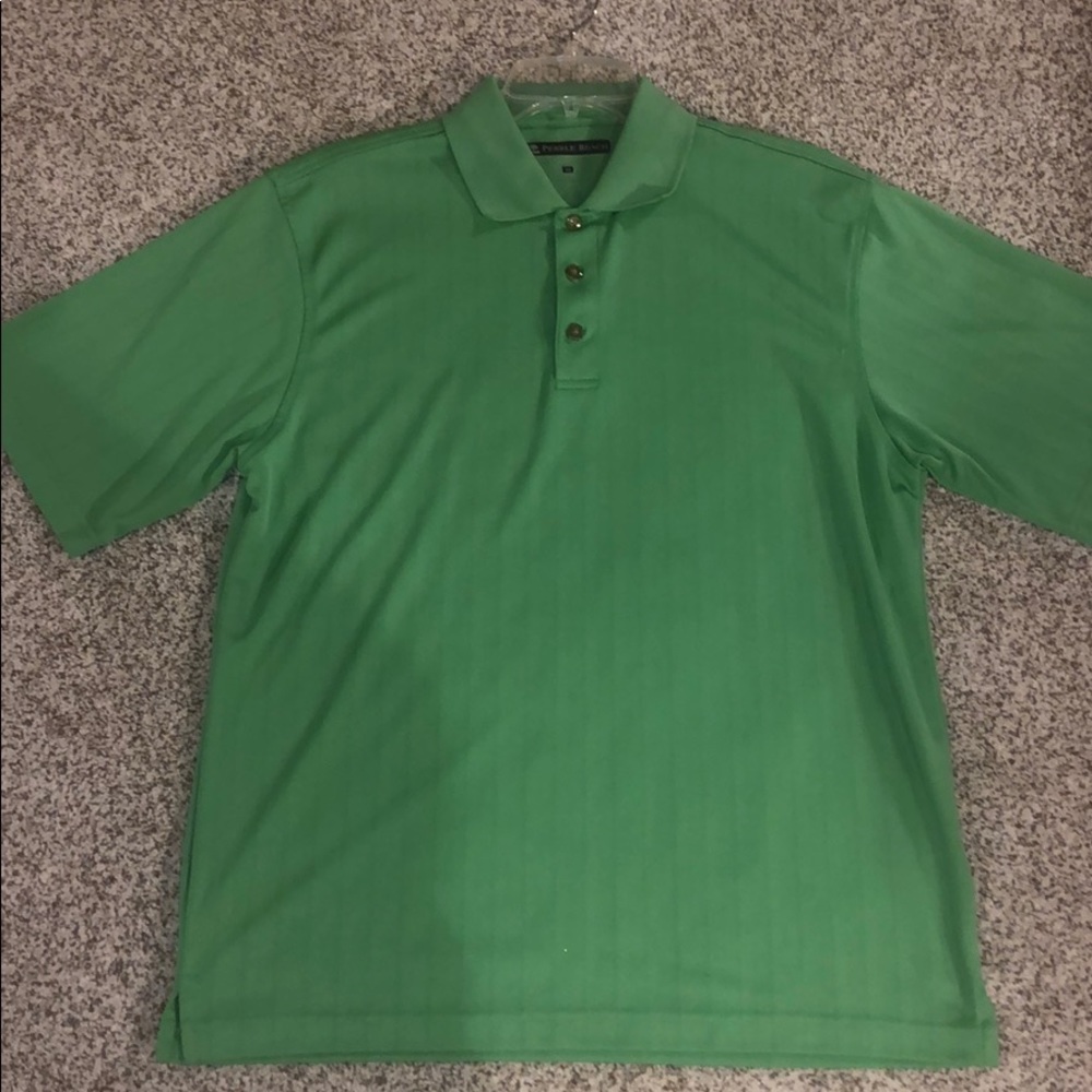 Pebble Beach Mens Medium Golf Polo Shirt
